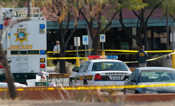Giffords shooting crime scene.